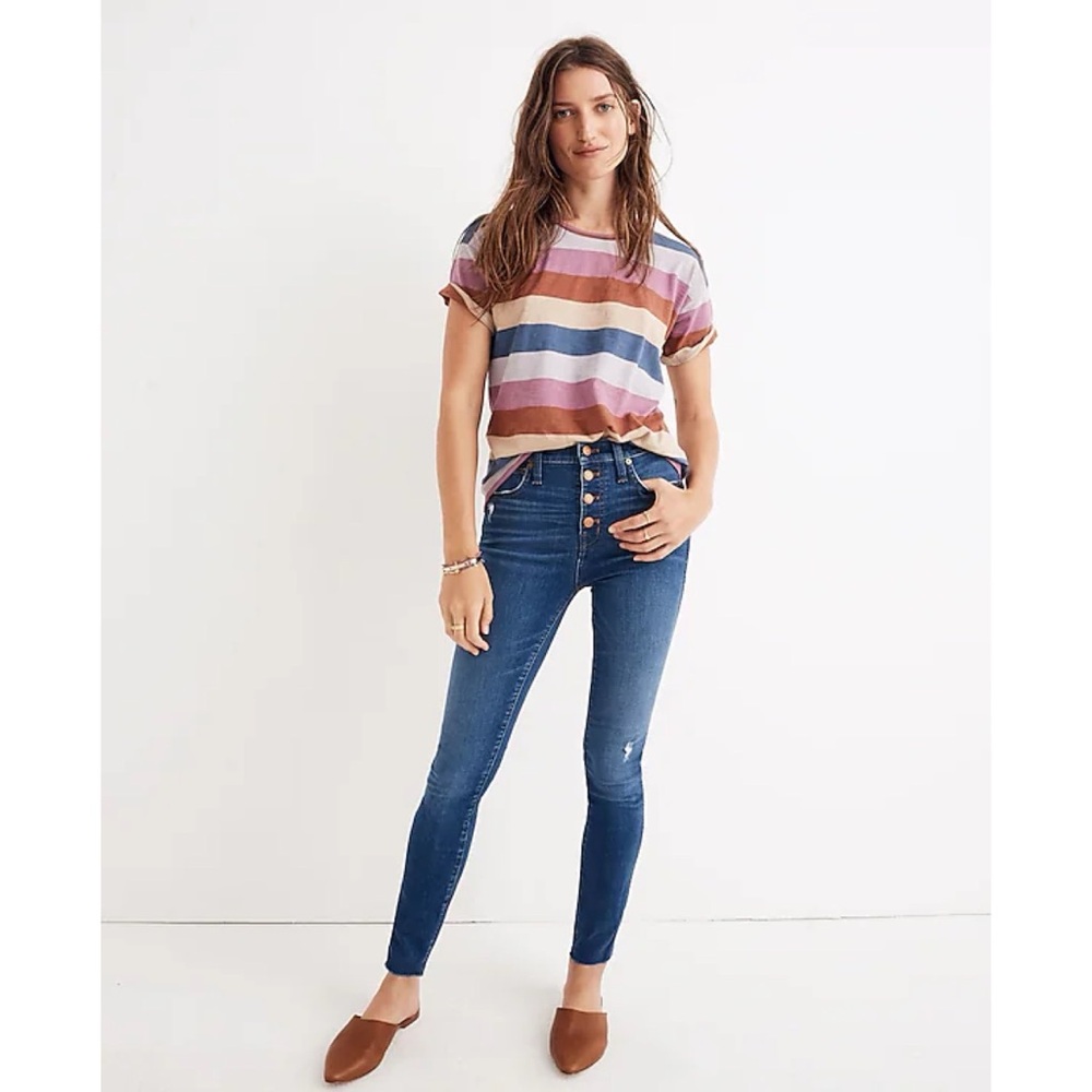 Madewell Tall 10” High-Rise Skinny Jeans in Hanna Wash 27